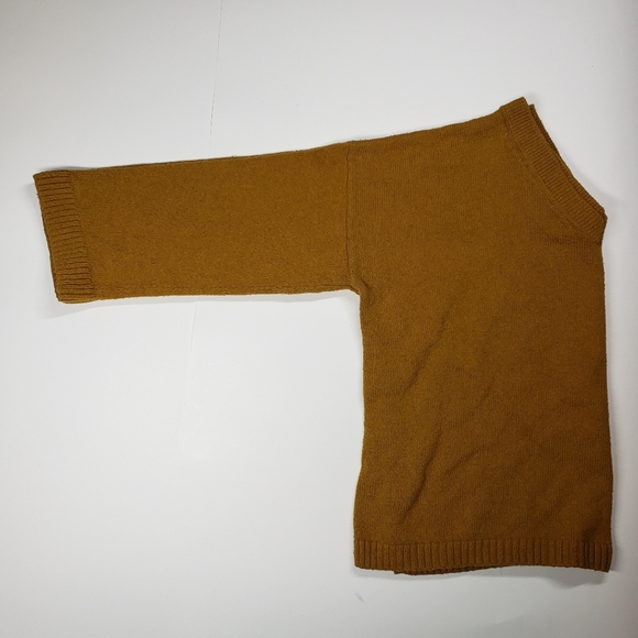 Madewell Double V-Neck Oversized Sweater Mustard size medium - Picture 5 of 10